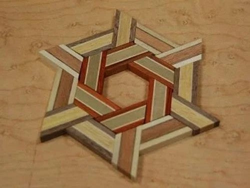 Japanese Yosegi Woodcraft DIY Coaster Kit, Hakone Traditional Craft, Made in Japan