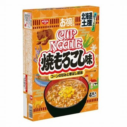 Nissin Cup Noodle Hokkaido Yaki Morokoshi Grilled Corn Flavor 4 Servings Japanese Ramen