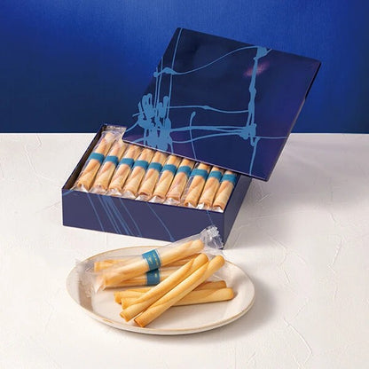 YOKU MOKU Cigare Butter Rolled Cookies 20 Sticks Tin Gift Box Made in Japan