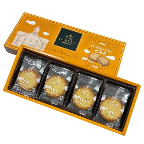 GODIVA Hokkaido Limited Caramel & Milk Chocolate Langue de Chat Cookies 8pcs Made in Japan