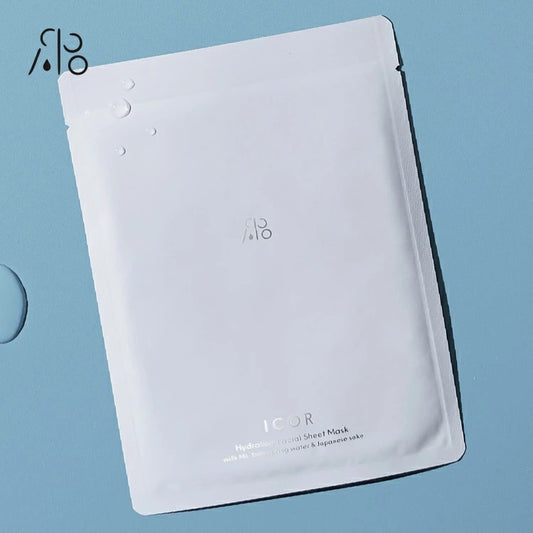ICOR Sake Facial Sheet Mask 5 Sheets Japanese Skincare Mt. Yotei Spring Water Niseko Hokkaido