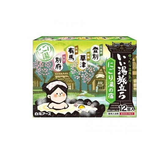 Iiyu Tabidati Japanese Onsen Bath Powder 12 Pack, 4 Scents (Noboribetu etc)