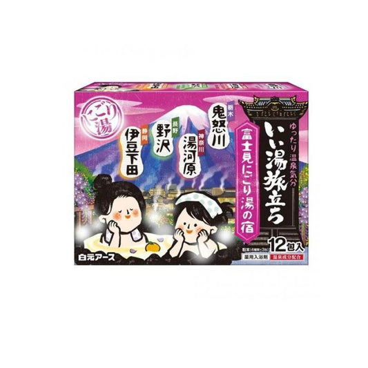 Iiyu Tabidati Japanese Onsen Bath Powder 12 Pack, 4 Scents (Kinugawa etc)