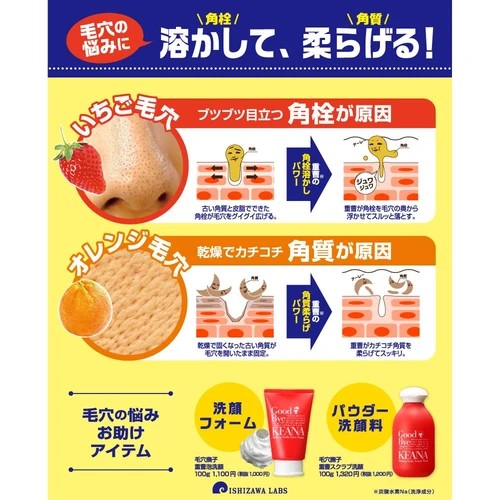 Keana Nadeshiko Baking Soda Foaming Face Wash 100g Pore Cleansing Made in Japan