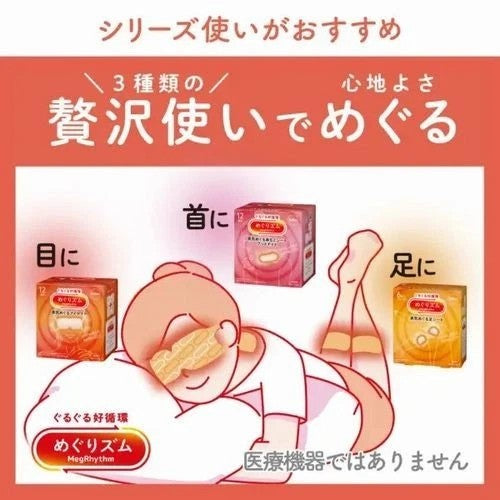 Kao MegRhythm Steam Eye Mask Forest Bathing Scent 12 Sheets Made in Japan