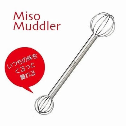 Leye Miso Measuring Muddler, Made in Japan, Tsubame-Sanjo Stainless Steel