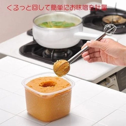 Leye Miso Measuring Muddler, Made in Japan, Tsubame-Sanjo Stainless Steel