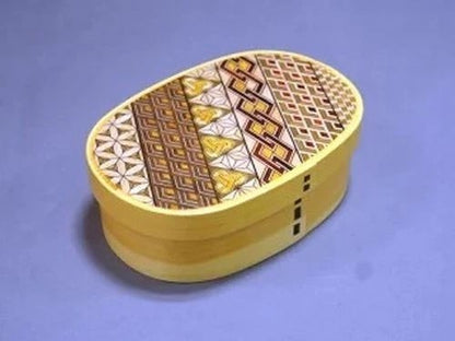 Japanese Yosegi Magewappa Small Box Traditional Woodcraft Made in Japan