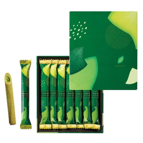 YOKU MOKU Cigare au Matcha Uji Matcha Green Tea Cookies 14pcs Made in Japan