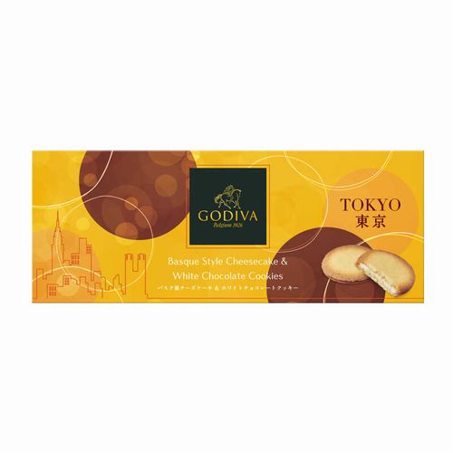 GODIVA Tokyo Limited Basque-Style Cheesecake & White Chocolate Langue de Chat Cookies 8pcs Made in Japan